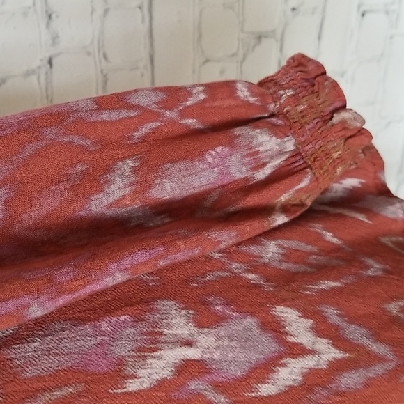 Torrid Ikat Tie-Waist Peasant Blouse - Picture 4 of 12
